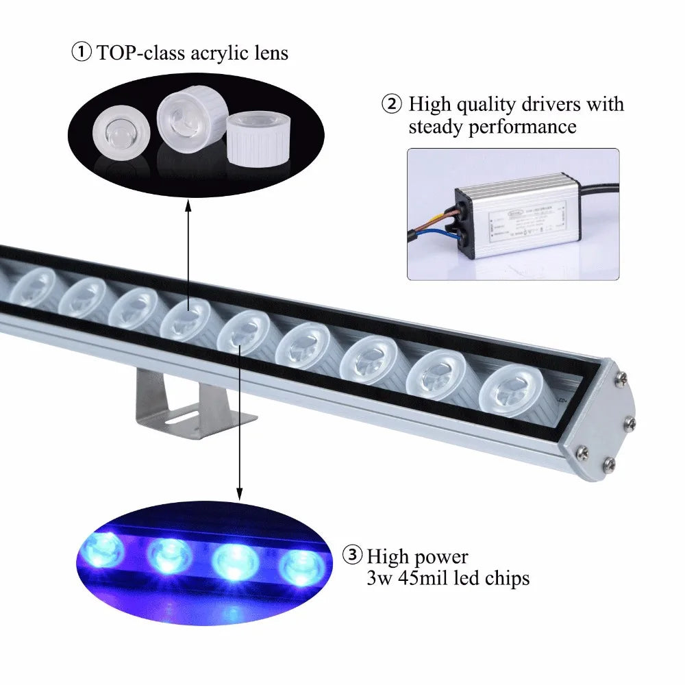 Populargrow 54W/81W/108W Aquarium Light with 470nm Blue Spectrum Leds Strip Light Beautiful Your Coral Reef Fish Tank Lamp Whispering Desires Shoppe
