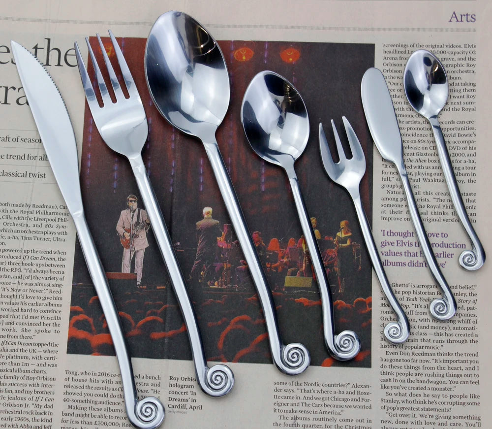 LUCF Snail-Handle Stainless Steel Flatware