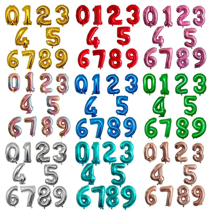 Gradient Number Foil Balloon, 30 or 40 Inches