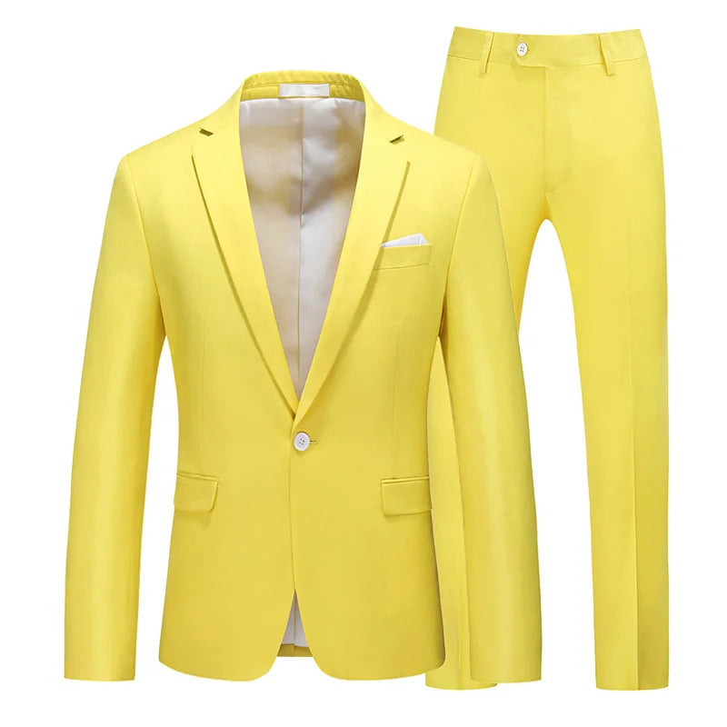 Men's Two-Piece Formal Blazer and Trouser Suit