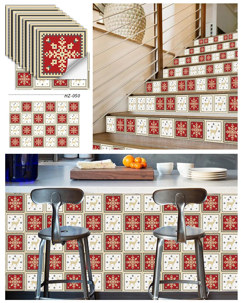 Decorative Self-Adhesive Tile Stickers – 24 Pieces