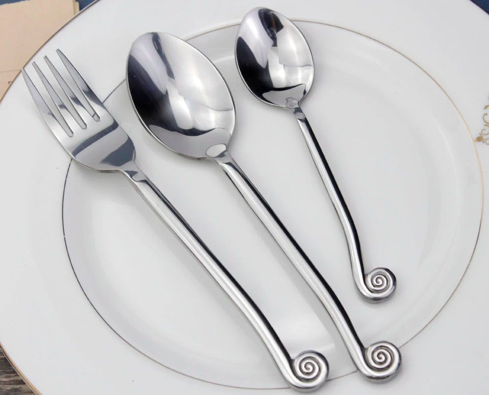 LUCF Snail-Handle Stainless Steel Flatware