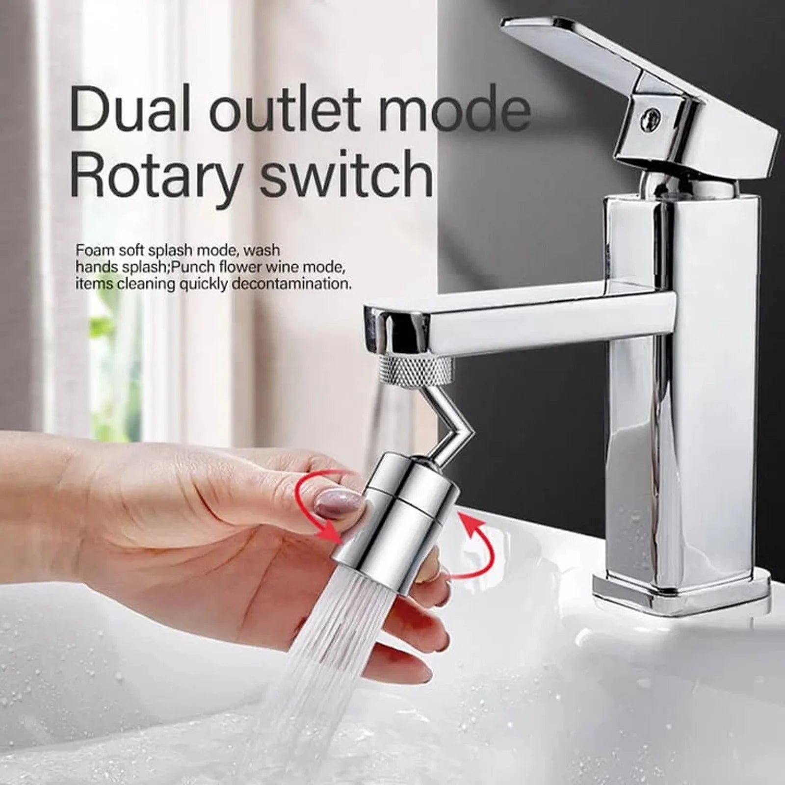 Tap Aerator 720°Rotation Universal Splash-Proof Swivel Water Saving Faucet Kitchen Tap Hole Water Tap Kitchen Fauce eprolo