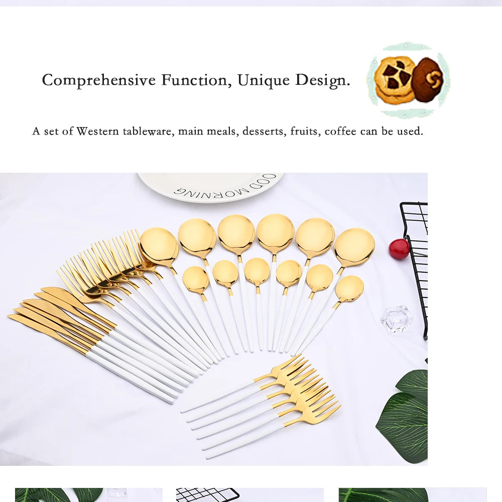 uniturcky Stainless Steel Flatware — 30 Pieces