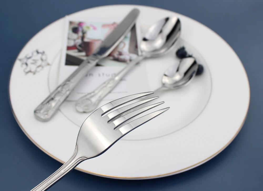 LUCF Vintage-Style Stainless Steel Flatware