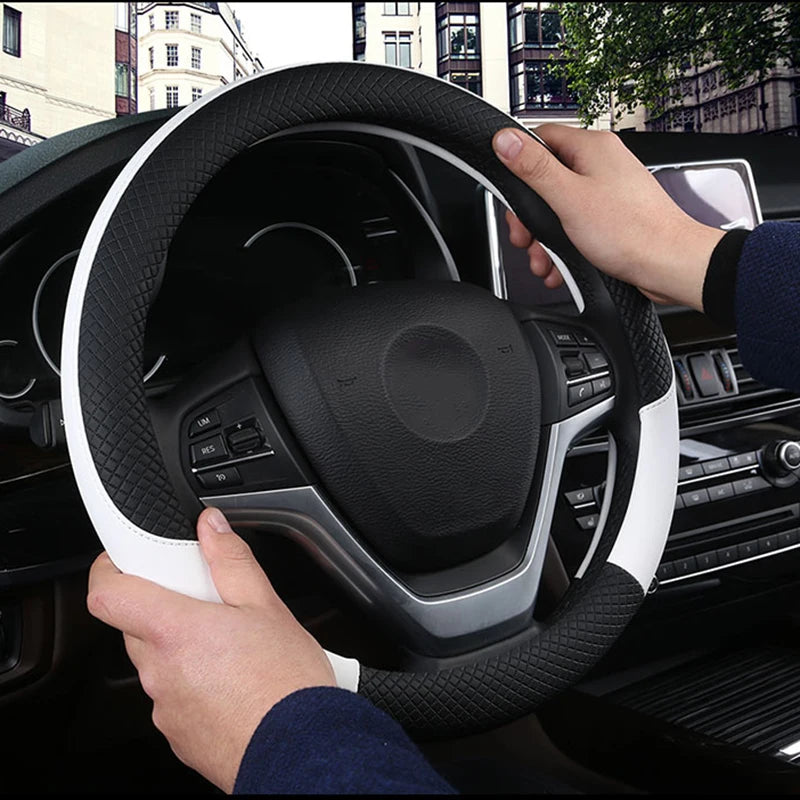 SEAMETAL C39750 Faux-Leather Steering-Wheel Cover – 37–38 cm