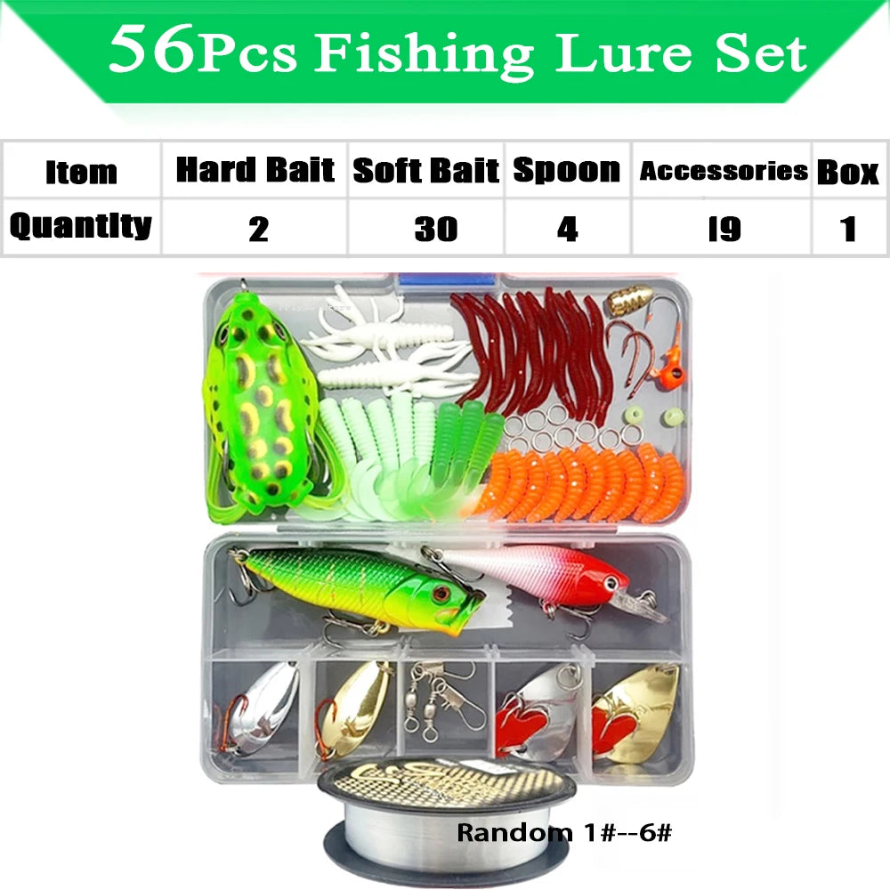 Fishing Lure Assortment with Tackle Box