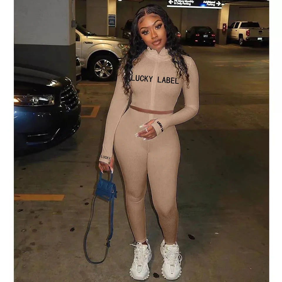 Women's High-Neck Top and Pants Set
