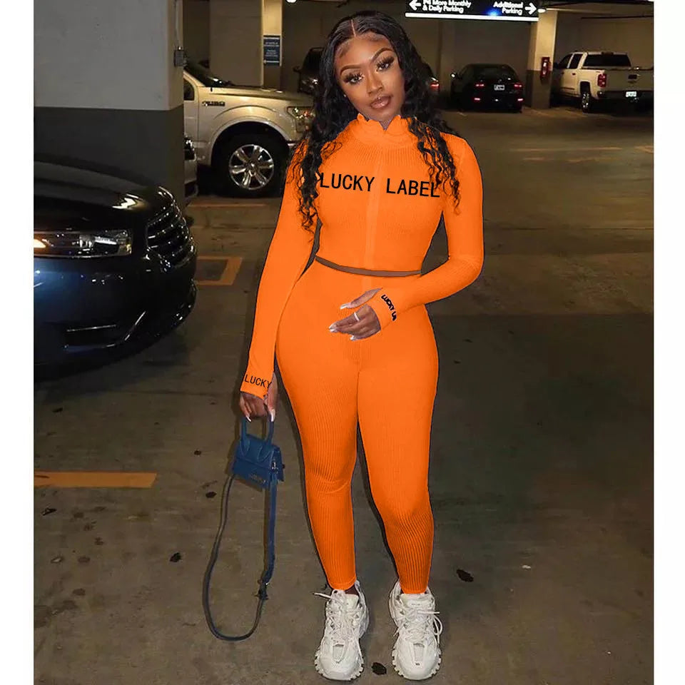 Women's High-Neck Top and Pants Set
