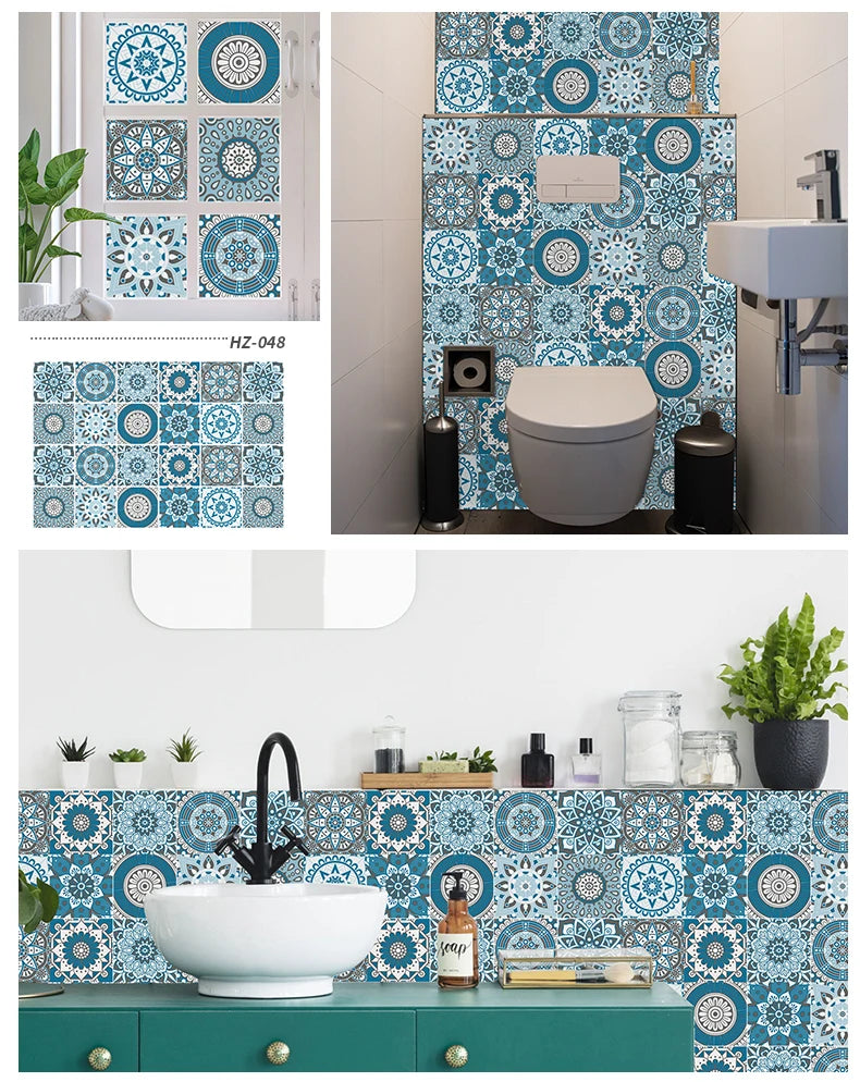 Decorative Self-Adhesive Tile Stickers – 24 Pieces