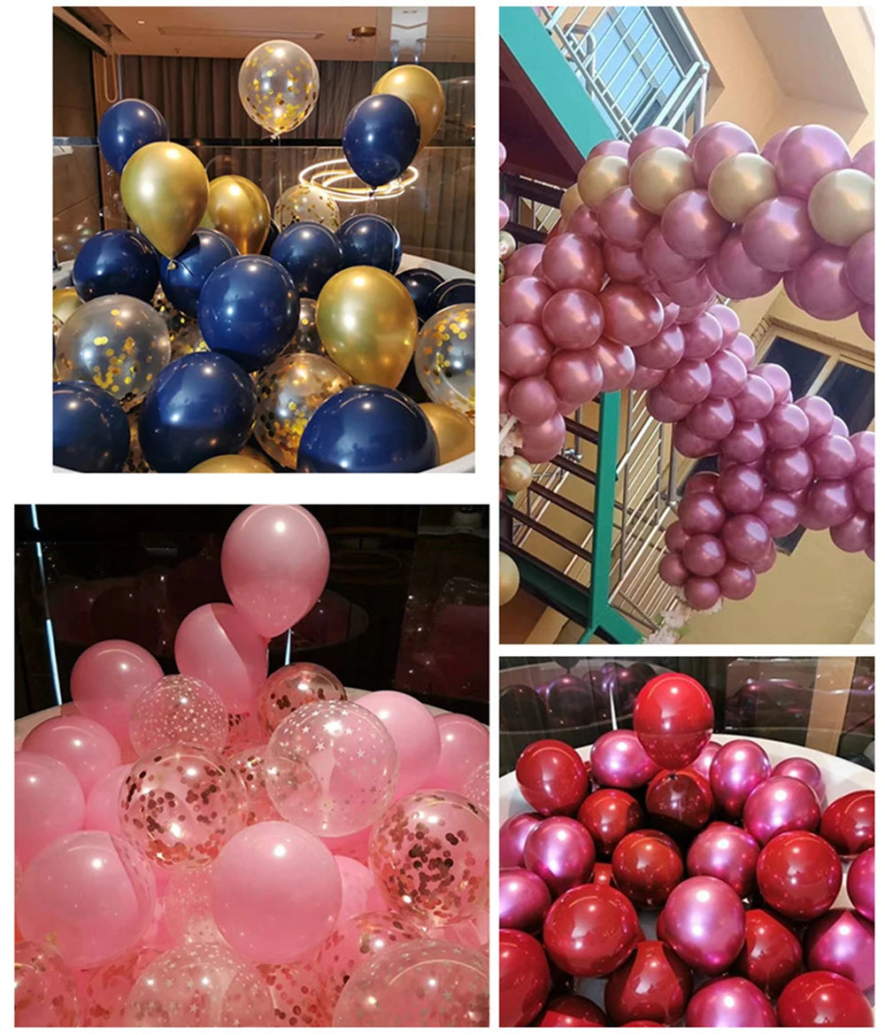 10 & 12-Inch Latex Balloons, Assorted Pack Options
