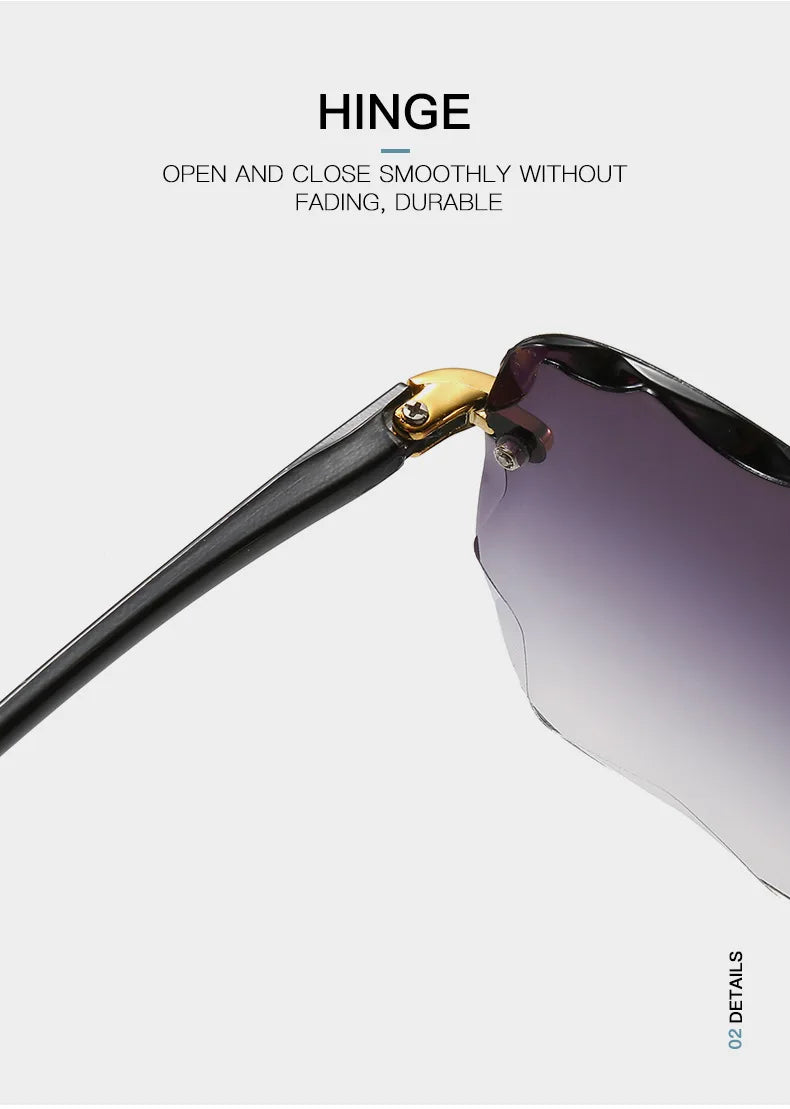 Three-Piece Rimless-Style Fashion Sunglasses Set