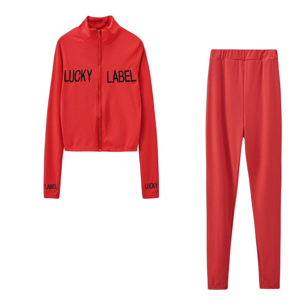 Women's High-Neck Top and Pants Set