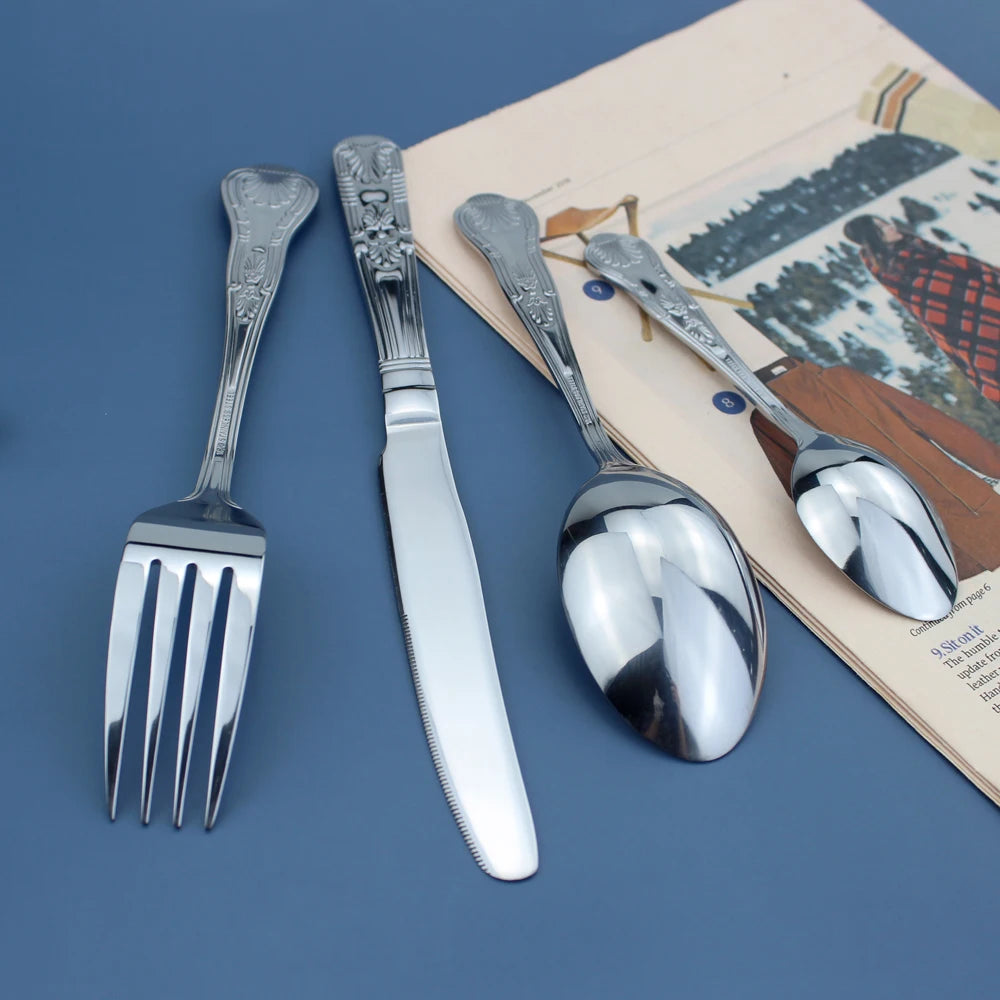 LUCF Vintage-Style Stainless Steel Flatware