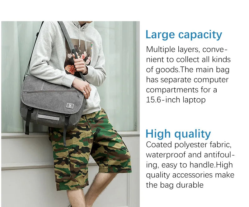 OIWAS 15-Inch Laptop Messenger Bag