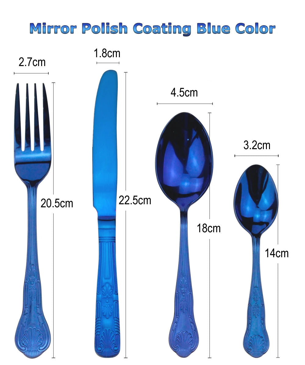 LUCF Vintage-Style Stainless Steel Flatware