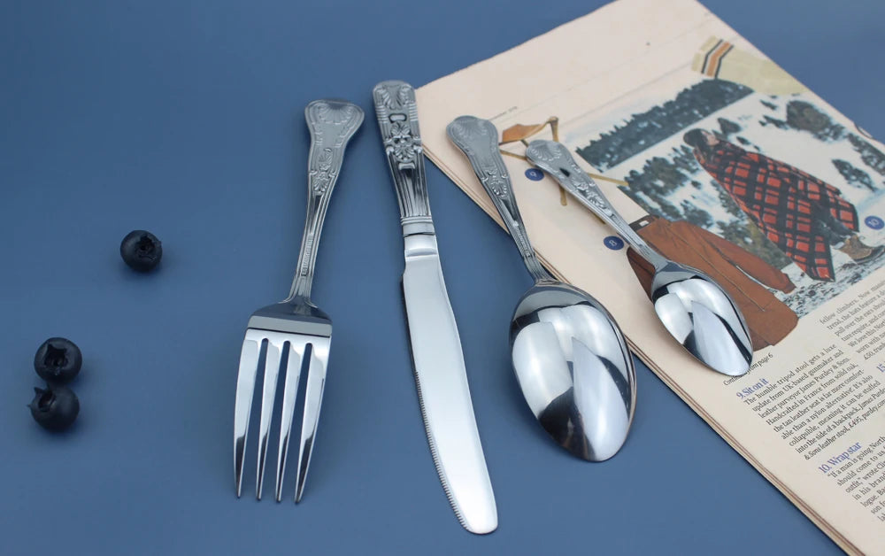 LUCF Vintage-Style Stainless Steel Flatware