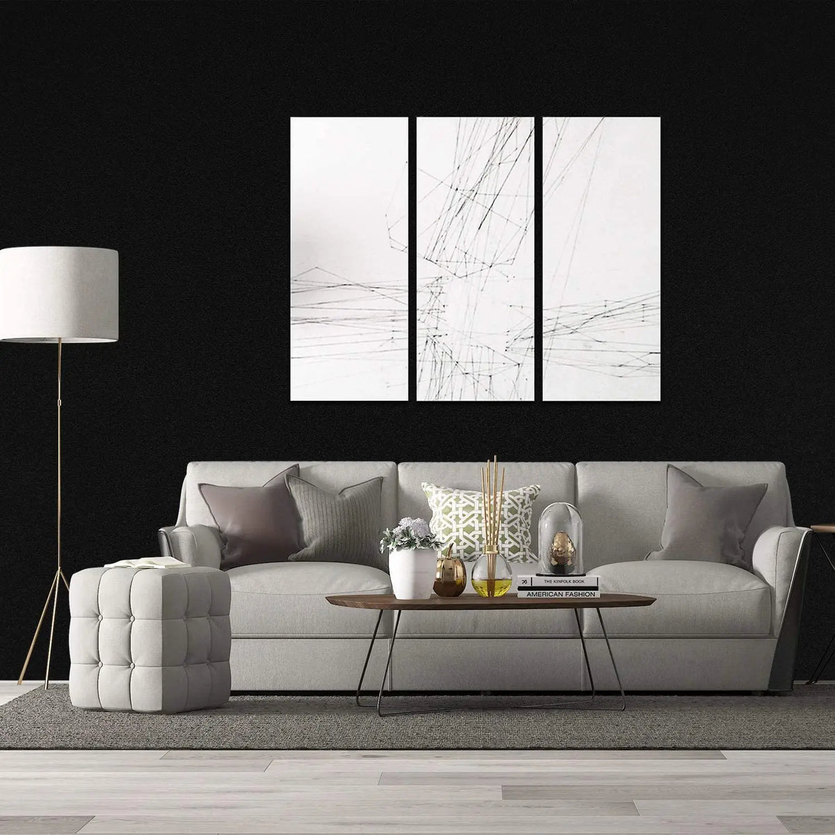 Concrete-Look Self-Adhesive Wallpaper