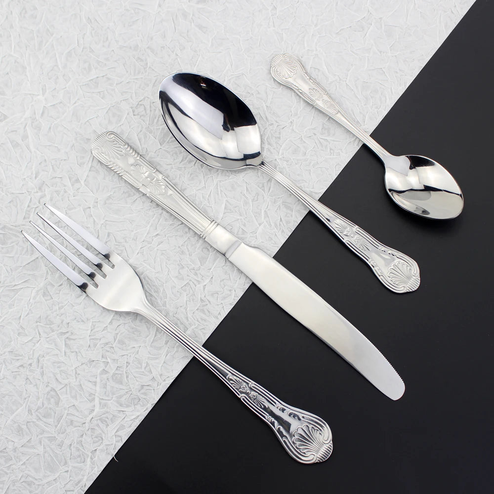 LUCF Vintage-Style Stainless Steel Flatware