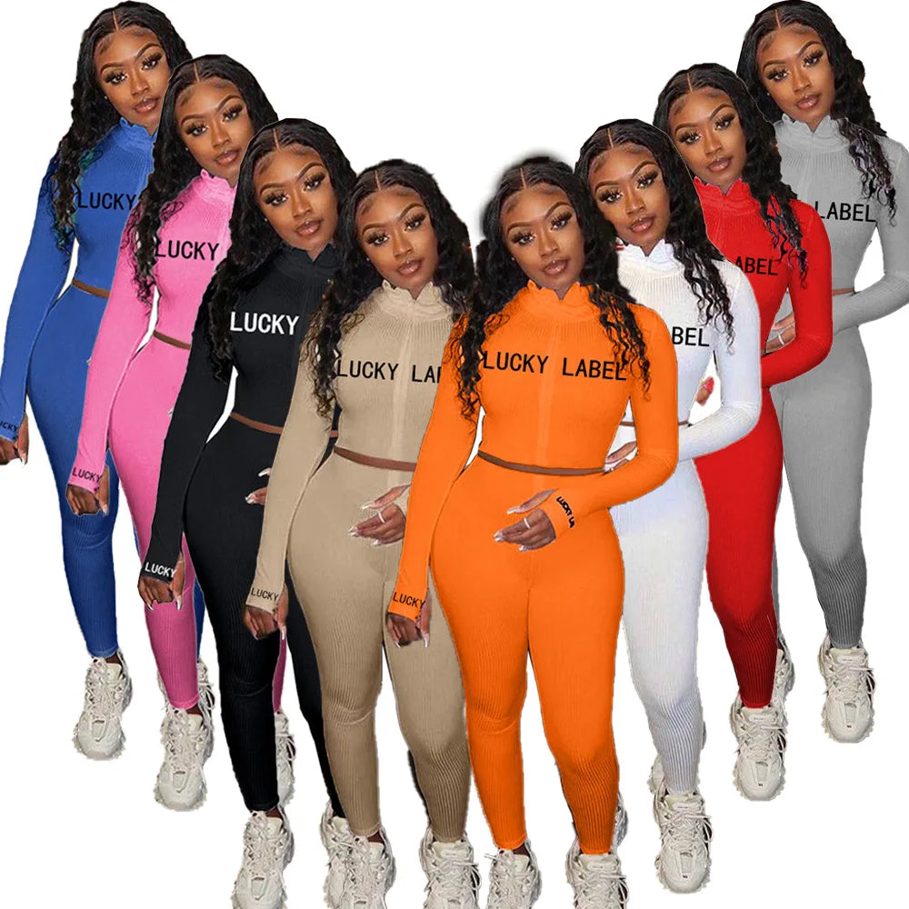 Women's High-Neck Top and Pants Set