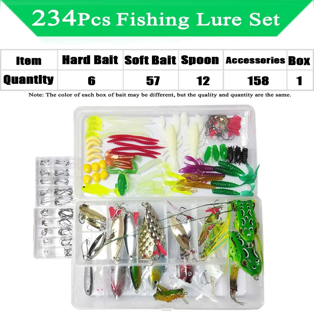Fishing Lure Assortment with Tackle Box
