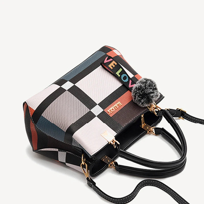 Yogodlns Women's Plaid Shoulder Bag