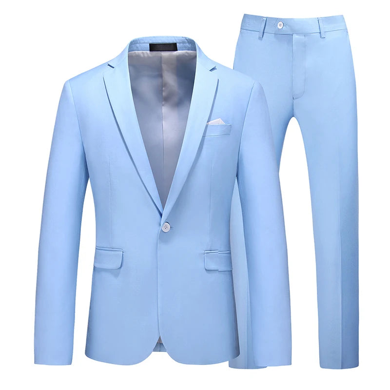 Men's Two-Piece Formal Blazer and Trouser Suit