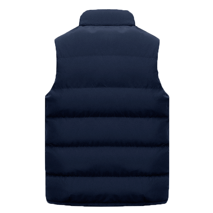 Men's Cotton-Lined Zip-Up Sleeveless Vest