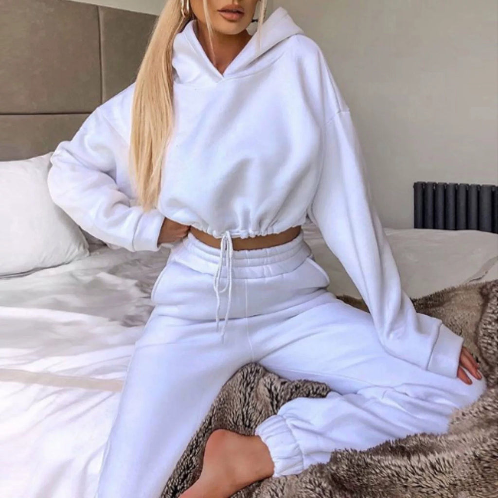 Women's Hooded Top & Pants Two-Piece Set