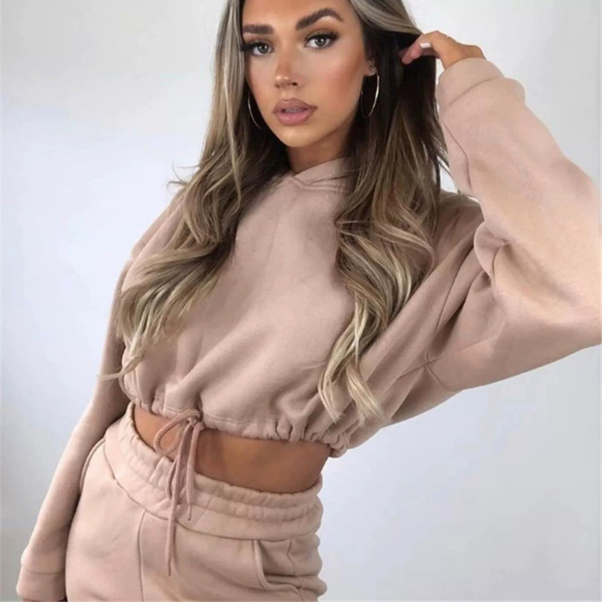 Women's Hooded Top & Pants Two-Piece Set