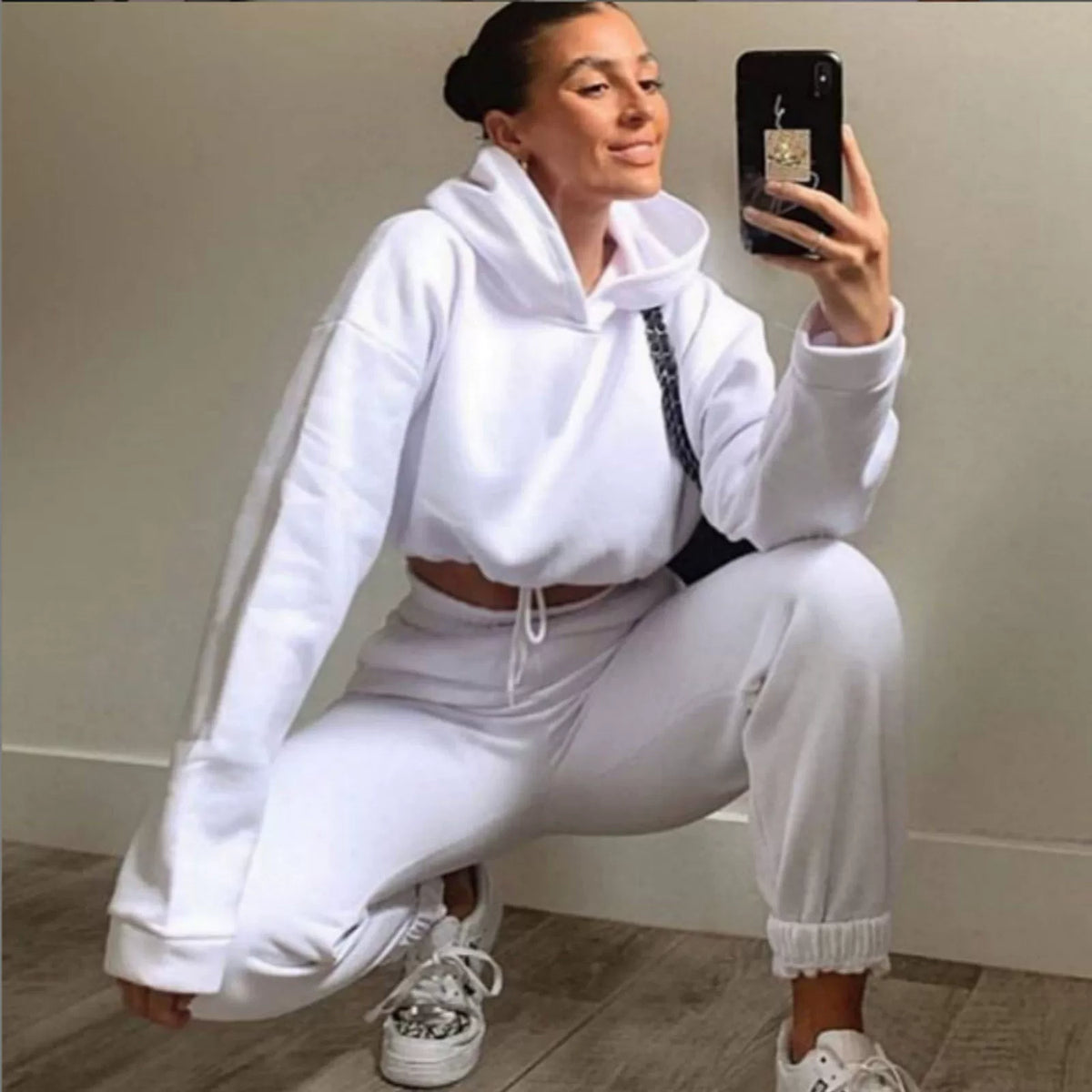 Women's Hooded Top & Pants Two-Piece Set