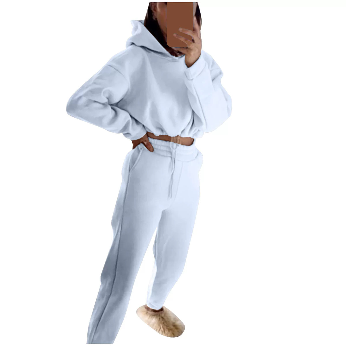 Women's Hooded Top & Pants Two-Piece Set