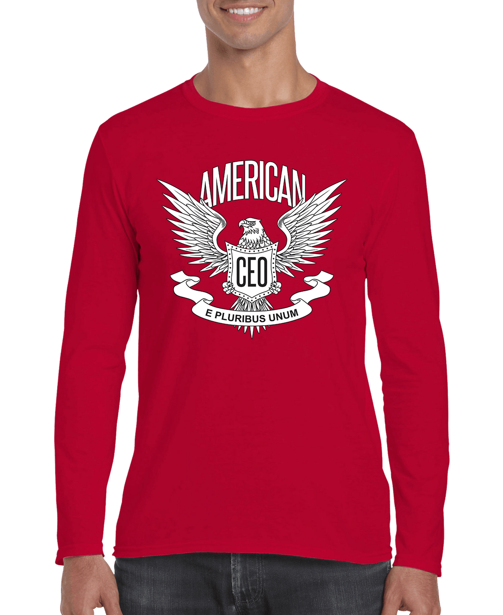 American CEO Patriotic Eagle Men's Long Sleeve Shirt - Whispering Desires Shoppe