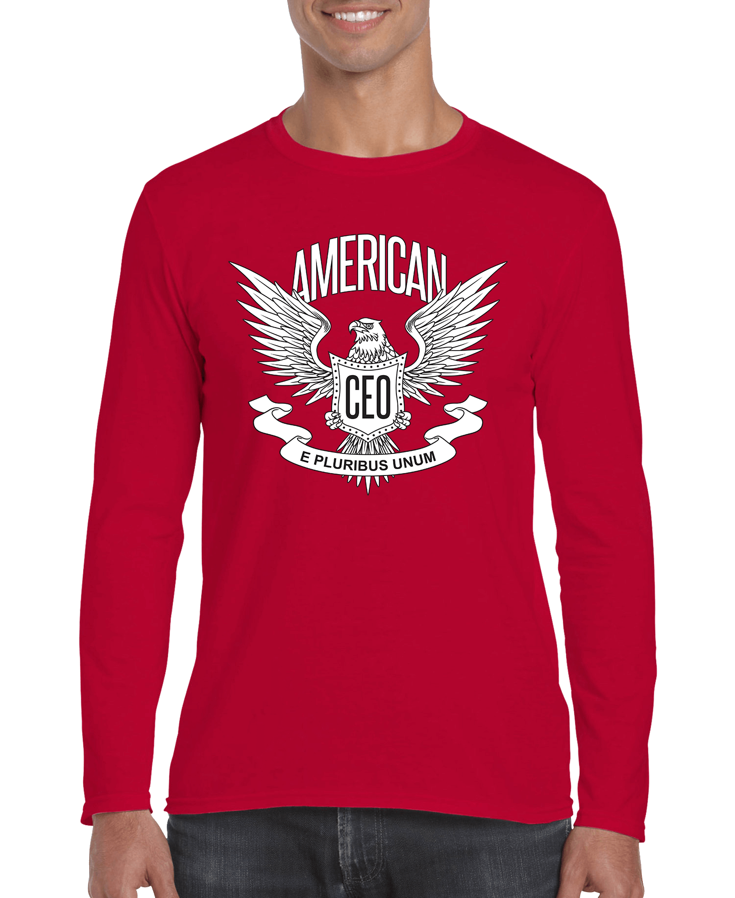 American CEO Patriotic Eagle Men's Long Sleeve Shirt - Whispering Desires Shoppe