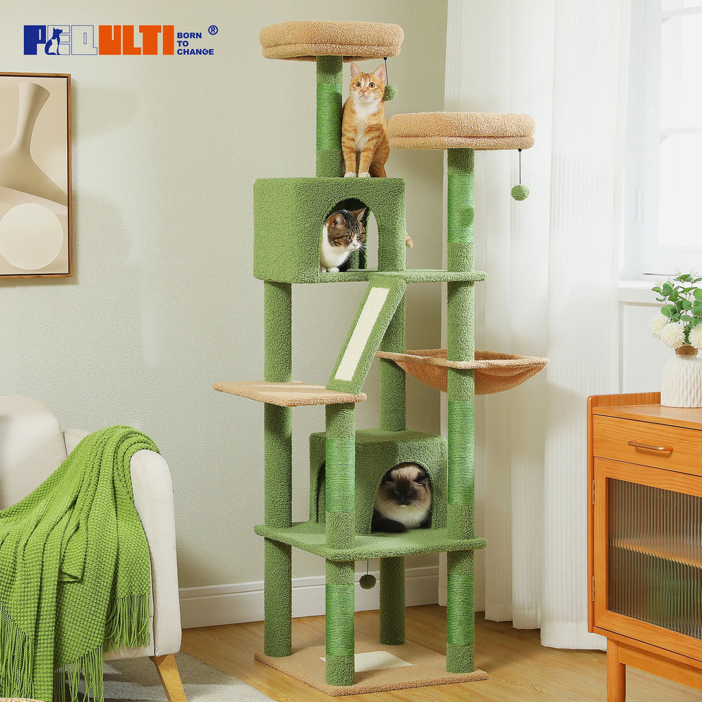 Multi-Level Cat Tree with Scratching Posts, Cozy Condo, Hammock, Large Cat Tower for Indoor Cats, Cat Scratching Board, Cat Toys Whispering Desires Shoppe