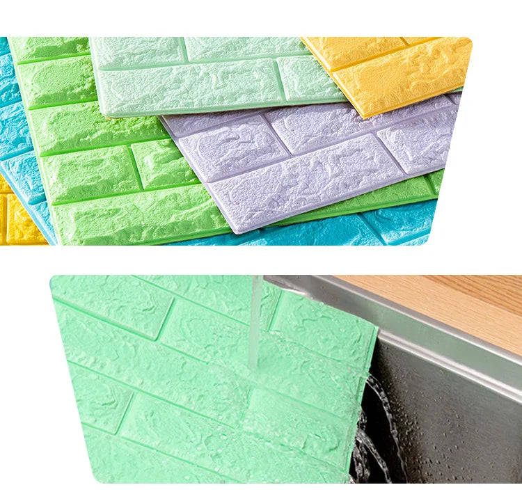 3D Brick-Style Self-Adhesive Wallpaper Roll