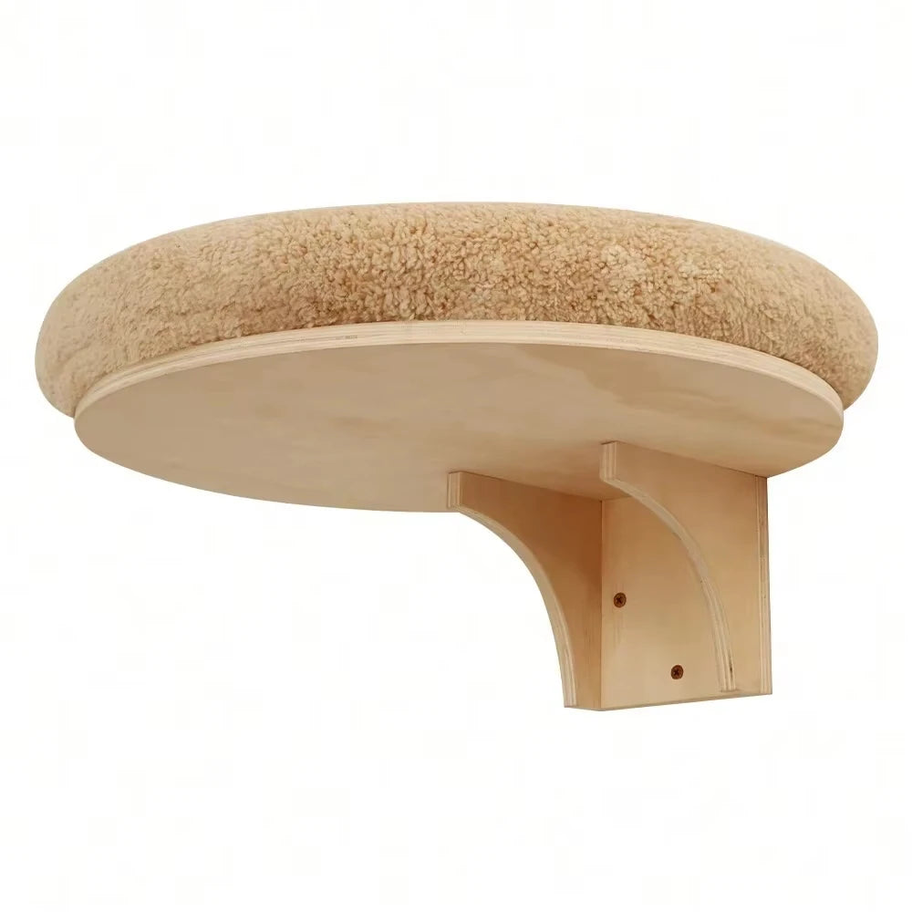 Cat Wall Mounted Solid Wooden Furniture Climbing Ladder and Cat Hammock with Scratching Post for Activity Indoor Cats Perches Whispering Desires Shoppe