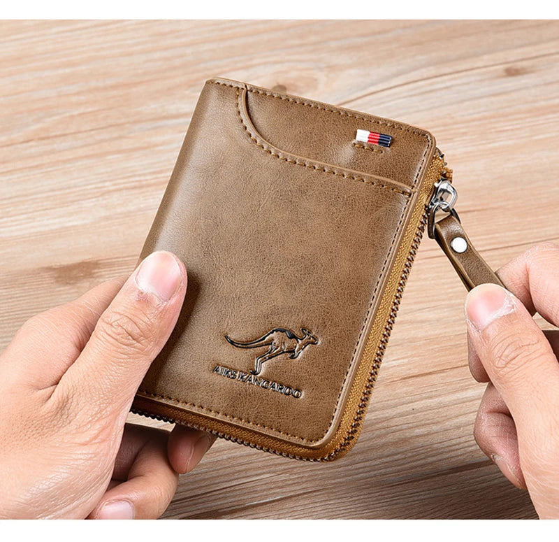 Men's Zipper Wallet & Card Holder