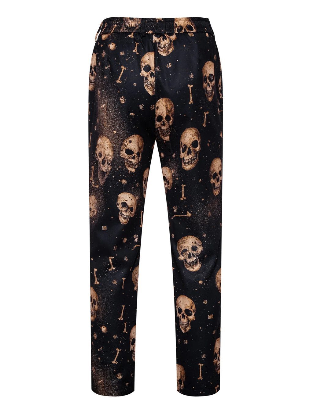 Men's Skull-Print Two-Piece Party Suit