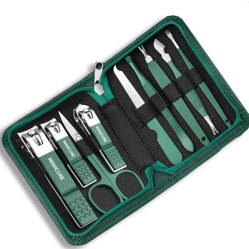 Stainless Steel Manicure & Pedicure Kit with Case