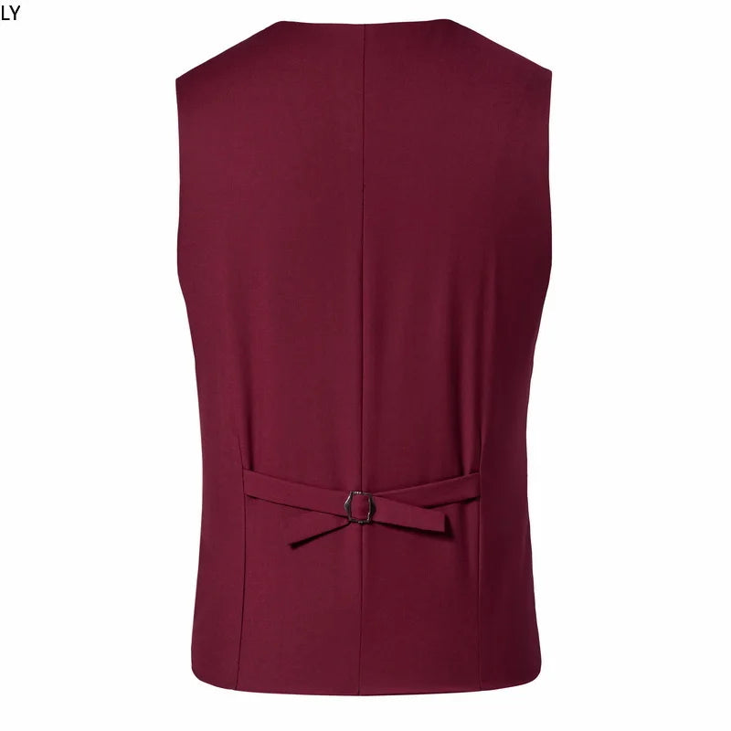 Men's Single-Breasted Formal Suit Vest