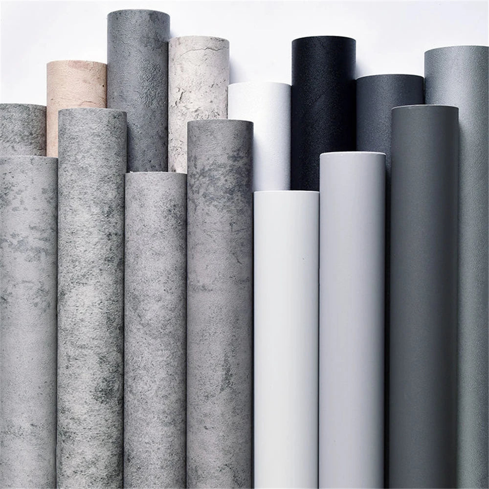 Concrete-Look Self-Adhesive Wallpaper