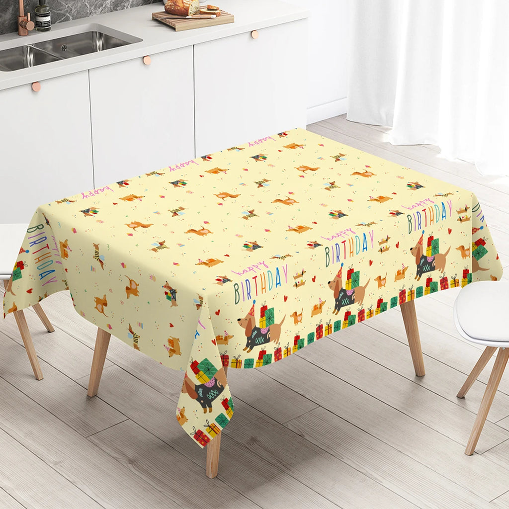 Metallic-Look Rectangular Party Tablecloth