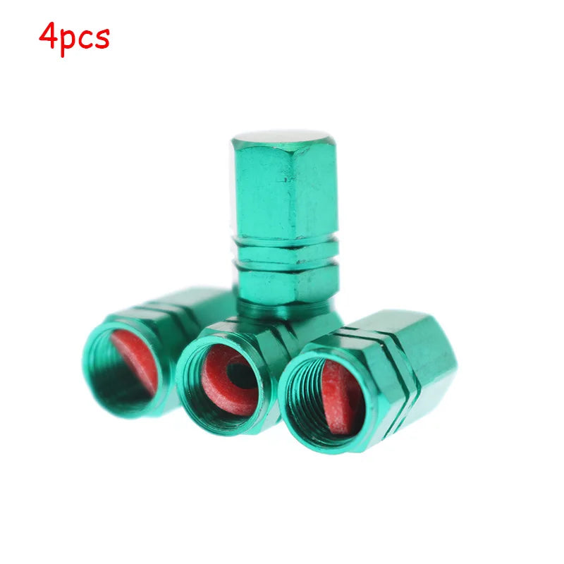 Aluminum Tire Valve Caps with O-Ring – Set of 4