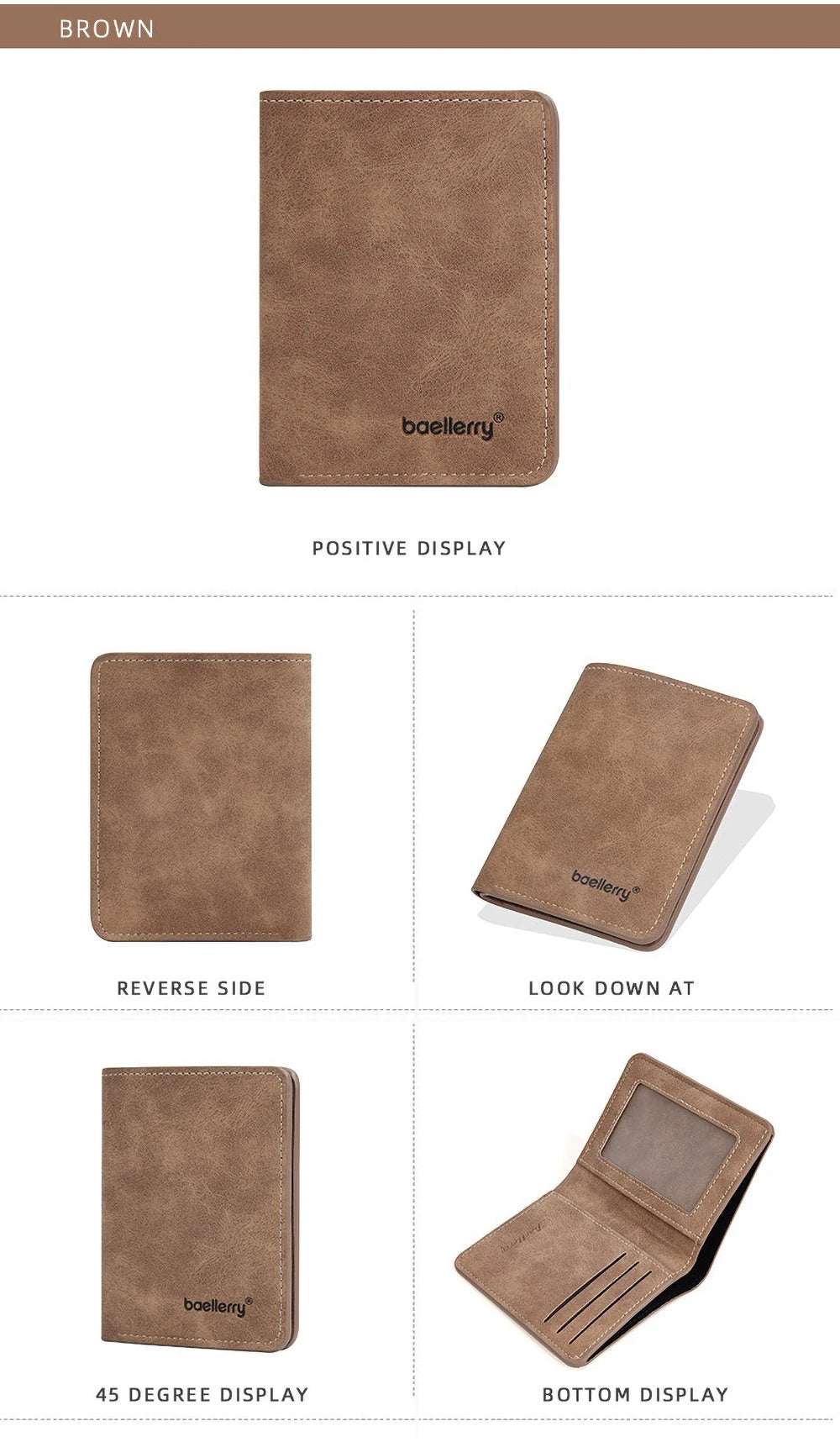 Baellerry Men's PU Wallet with Money Clip