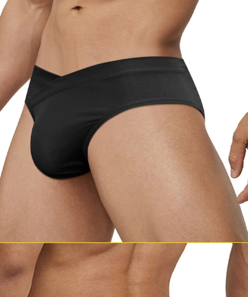 Men's Solid-Color Swim Briefs