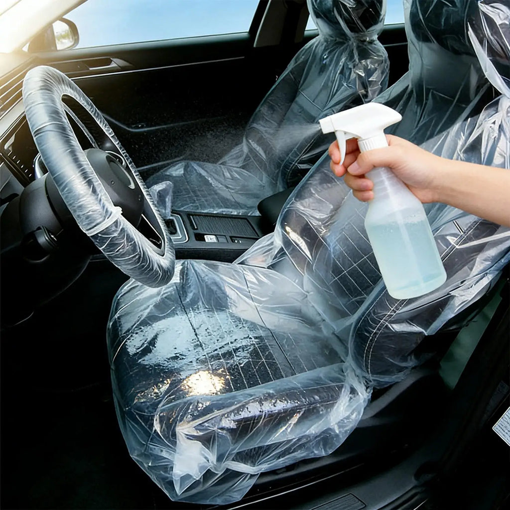 Disposable Plastic Car Interior Covers – 5-Piece Set