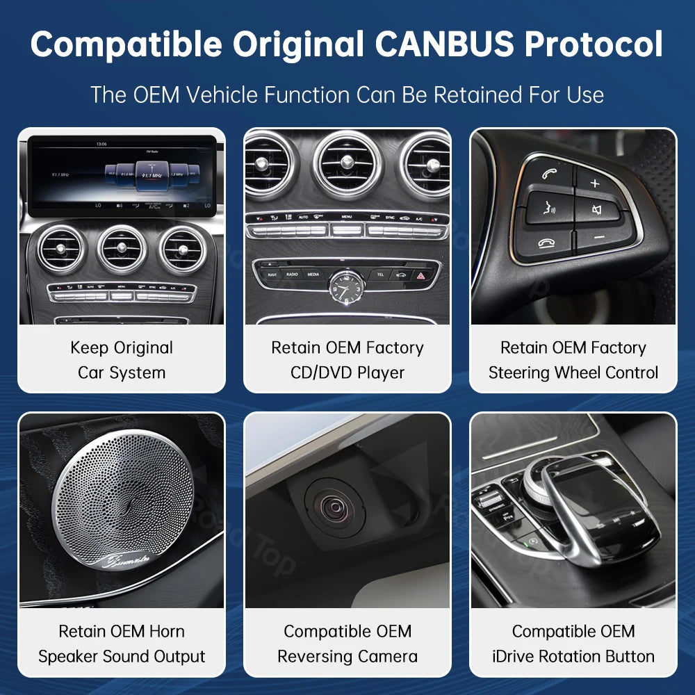 Road Top CarPlay Display for Mercedes-Benz NTG5.0