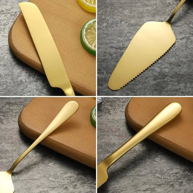Venlohome Stainless Steel Cake Knife and Server