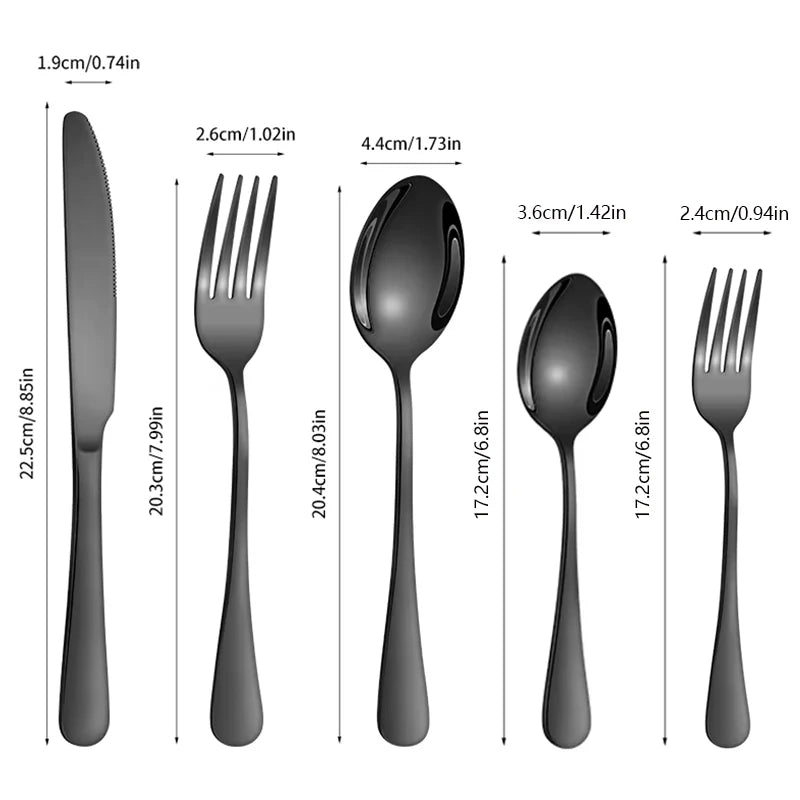 Gold-Finish Stainless Steel Flatware — 6 or 30 Pieces
